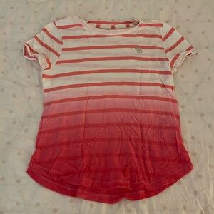 Abercrombie Kids Pink Stripped Ombre Shirt size 11-12